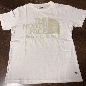 M ノースフェイス パープルレーベル Tシャツ NT3652N クールマックス ロゴT The North Face Purple Label LOGO POCKET ホワイト グレー文字