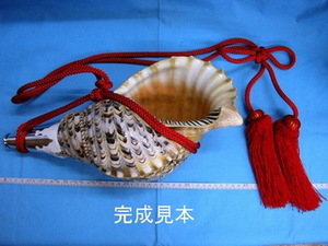 ◆法螺笛の赤紐（房付）大◆ 貝は含まれておりません★送料無料