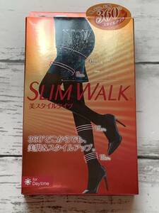 未使用★スリムウォーク/SLIM WALK★美スタイル　タイツ　美脚　スタイルアップ　ブラック　80デニール　M-L