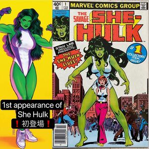 アメコミ She hulk #1 初登場 ハルク marvel スパイダーマン マーベル 1979年 spiderman X-men エックスメン リーフ ヴィンテージ レア品