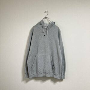 90s 00s Nike ナイキ センターロゴ パーカー フーディー グレー - Size L