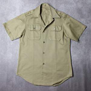 米軍 ARMY 70s ビンテージ ミリタリーシャツ チノシャツ 半袖