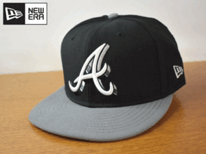 K40《未使用品》NEW ERA ニューエラ 59FIFTY【7-1/4 - 57.7cm】ATLANTA BRAVES ブレーブス MLB フラット 帽子 キャップ USモデル