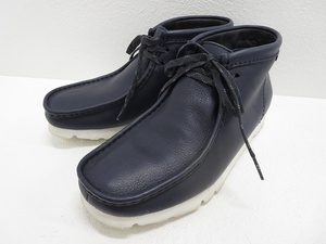 クラークス clarks ワラビーブーツ ゴアテックス 紺 UK7 25cm 良品 26144519 Wallabee Boot GTX GORE-TEX ネイビー シューズ 靴 メンズ