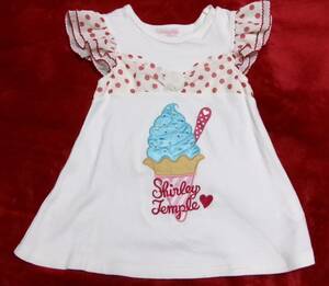 ◆シャーリーテンプル◆アイスクリーム◆プルオーバー◆110◆USED◆オフ白◆半袖Tシャツ◆◆ShirleyTemple◆