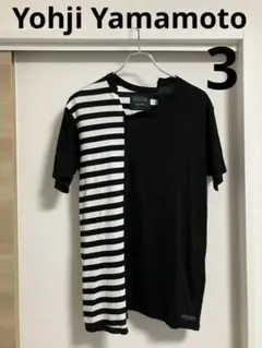 【名作】Yohji Yamamoto ヨウジヤマモト 再構築 切替 Tシャツ 3