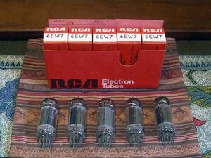 ◆元箱入り未使用新品◆ RCA 【6EW7】 複３極管 箱入り５本セット