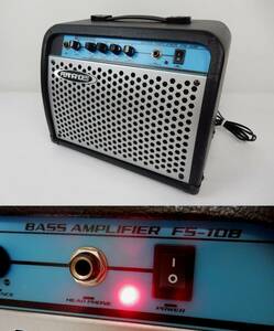 【FERNANDES】フェルナンデス BASS AMPLIFIER FS-108 ベースアンプ 通電/出音確認 中古品 JUNK扱い 現状渡し 一切返品不可で