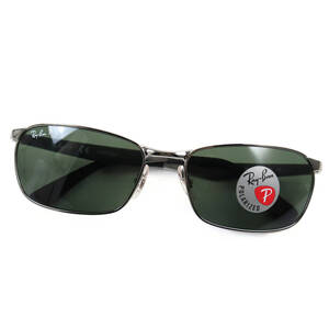 未使用品○Ray-Ban レイバン RB3534 004/58 偏向レンズ UVカット 生産終了モデル サングラス ガンメタリック 59□17 メンズおすすめ