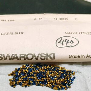 ☆ほぼ未使用 SWAROVSKI スワロフスキー ヴィンテージ ルース 1100 15PP 10gross Capri Blue カプリブルー 裸石 グルーデコ R-37