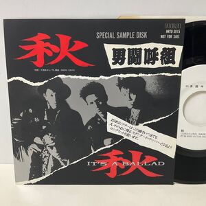 見本盤 白ラベル / 男闘呼組 / 秋 SPECIAL SAMPLE DISK / 7inch レコード / EP / HRTD-3015 / 1989 