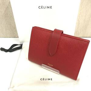 箱付き★【CELINE】セリーヌ★二つ折り財布 MEDIUM STRAP WALLET ミディアム ストラップウォレット 10B643BFP レディース 02