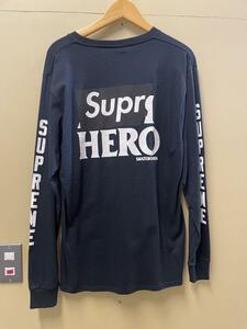 14SS Supreme × ANTIHERO L/S Logo Tee Black M 新品 シュプリーム アンタイヒーロー ロングスリーブ ロゴ Tシャツ 長袖 ロンT 黒 : P107