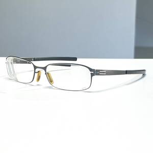 ◆ic! berlin アイシーベルリン 眼鏡フレーム メガネ オートモ ソフトスクエア otomo s. 51□18 メンズ 男性用 eyewear ダークグレー系