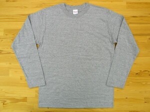 Printstar 00102-CVL 5.6oz ヘビーウェイト長袖Tシャツ Lサイズ 杢グレー 1枚 無地 102ロンT 新品 クロネコゆうパケット350円発送可 灰