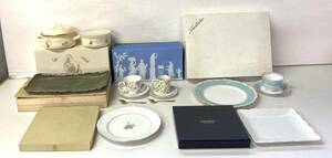 ★☆未使用 ブランド 洋食器 まとめて 6点セット Noritake WEDGWOOD MIKIMOTO 他 カップ&ソーサー 蓋つき容器 角皿 大皿 他 箱付き☆★