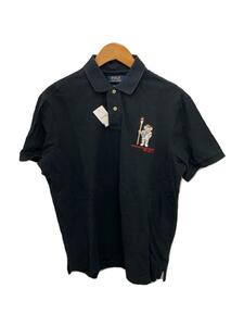 POLO RALPH LAUREN◆ポロシャツ/XL/コットン/BLK/ポロベア