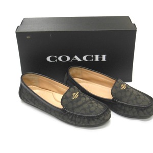 NATh574901 コーチ 靴 ローファー/ドライビングシューズ シグネチャー G4836 ブラック系 #7 レディース COACH 中古