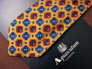 ♪23353C♪良品【花 植物 花びら 柄】アクアスキュータム【Aquascutum】ネクタイ