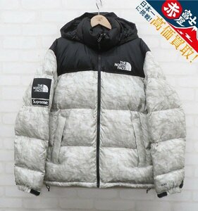 3J4035/Supreme×The North Face 19AW Paper Print Nuptse Jacket ND918061 シュプリーム ノースフェイス ヌプシ ダウンジャケット