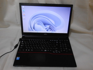 ☆FUJITSU/富士通/LIFE BOOK/A574KX/Win11/Celeron 2950M/2.00GHz/4G/HDD500GB/DVD-RW/15.6インチ/ACアダプター付☆A2302-1