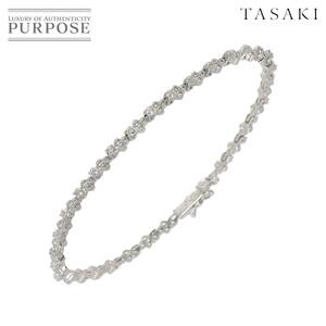 タサキ TASAKI ダイヤ 0.90ct ブレスレット 17.5cm K18 WG ホワイトゴールド 750 田崎真珠 Diamond Bracelet 90248172