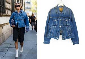 バレンシアガ BALENCIAGA Swing Denim Jacket スウィング デニム ジャケット Gジャン 34