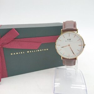 ◇ Daniel Wellington 動作未確認 2針 クオーツ式 レザーベルト 腕時計 ウォッチ ブラウン サイズ- レディース メンズ E