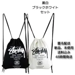 Stussy ステューシー リュックサック デイパック ホワイト　ブラック