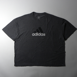 アディダス adidas パフォーマンスロゴ ビッグロゴプリント クルーネックTシャツ 半袖 大きいサイズ5L6L相当 グレー m0620‐14