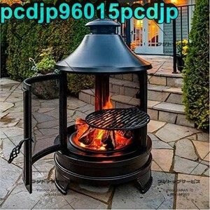 ファイヤーピット 焚火台 BBQ 暖炉 OUTDOOR FIRE COOKING PIT ファイヤー ピット 調理用焼き網付き 屋外使用専用暖炉