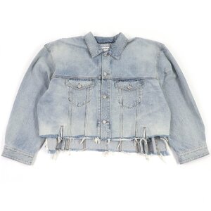 極美品□BALENCIAGA バレンシアガ 23SS 704527 Deconstructed Panelled Denim Jacket デニムジャケット インディゴブルー 2 伊製 正規品