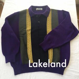 Lakeland オンワード樫山 日本製 ゴルフウェアー LLサイズ 毛100パーセント セーター アンティーク古着
