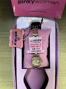 pinky wolman pw ゴールド クォーツ 腕時計 アナログ時計 新品　未使用