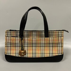 Burberrys バーバリー ノバチェック ハンドバッグ チャーム付き　121307w/T2（100）