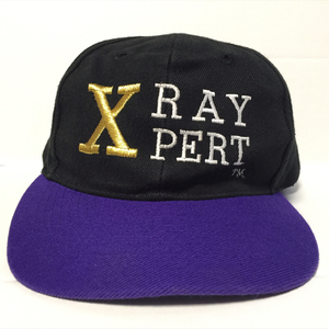 X RAY PERT キャップ CAP 帽子 刺繍 黒 × 紫 OTTO