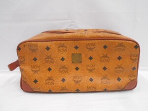 75 送80サ 0126YD04 MCM エムシーエム ヴィセトス セカンドバッグ ハンドバッグ ブラウン 中古品