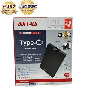 BUFFALO HD-PGAC2U3-BA Type-C対応 ポータブルハードディスク 未使用 W9616880