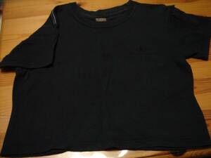 【CK(Calvin Klein Jeans)】 米国製 半袖Tシャツ 刺繍ロゴ ショート丈 M ユースドデザイン ヘソだし[カルバンクライン/NYで購入]