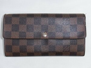 ルイヴィトン LouisVuitton 二つ折り長財布 ポルト・フォイユ・サラ ダミエ N61734 CA3161 中古品