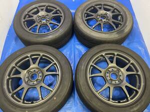 ■美品レアTWS鍛栄舎鍛造T66-F15x7J+48_100/4RSスポーツ195/55R15ロードスターデミオヴィッツヤリスアクアカローラ(TE37CE28ZE40BBS