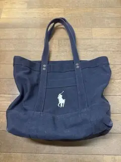 POLO RalphLauren キャンバス トートバッグ ネイビー