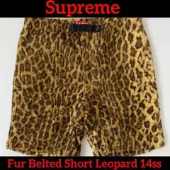 Supreme  Fur Belted Short Leopard 14ss
