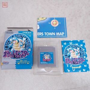 動作保証品 GB ゲームボーイ ポケットモンスター 青 コロコロコミック 限定購入版 ポケモン Pokemon Nintendo 箱説/マップ付【10