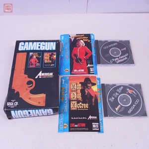 動作保証品 MD メガCD SEGA CD Mad Dog McCree/WHOSHOT JOHNNY ROCK? 計 2本セット AMERICAN LASER GAMES CRYSTAL DYNAMICS ガンコン付【20