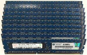 【2GB×10枚セット】Hynix PC3-10600E 計20GB 1R×8 or 2R×8 中古メモリー サーバー用 DDR3 ECC 即決 動作保証【送料無料】