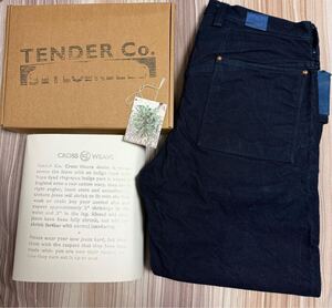 未使用品 TENDER Co. Type 130 Woad Dyed 19oz Cross Weave Denim テンダー