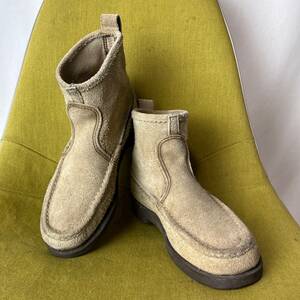 RUSSELL MOCCASIN ラッセルモカシン KNOCK ABOUT BOOTS ノックアバウト 8EE USA製 26.0 26.5相当 レザーシューズ ブーツ ベージュスエード