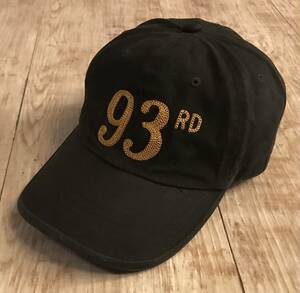 美品 RRL DOUBLE RL ダブルアールエル 93RD TRACKER CAP トラッカー キャップ ヴィンテージ加工 正規品 ラルフローレン ブラック