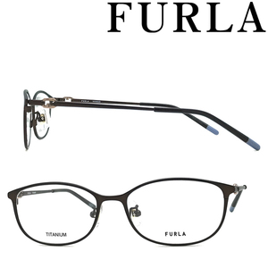 FURLA フルラ メガネフレーム ブランド マットダークブラウン 眼鏡 VFU-576J-090L